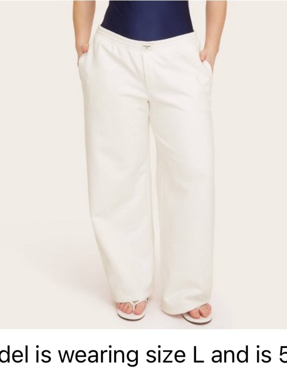 Parke x target high rise boxer sweatpants medium size- white